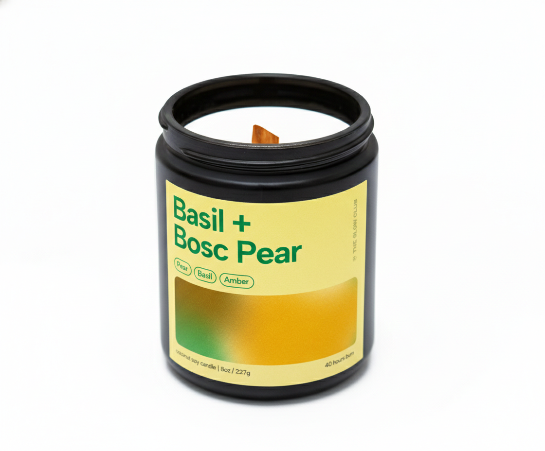 Basil + Bosc Pear